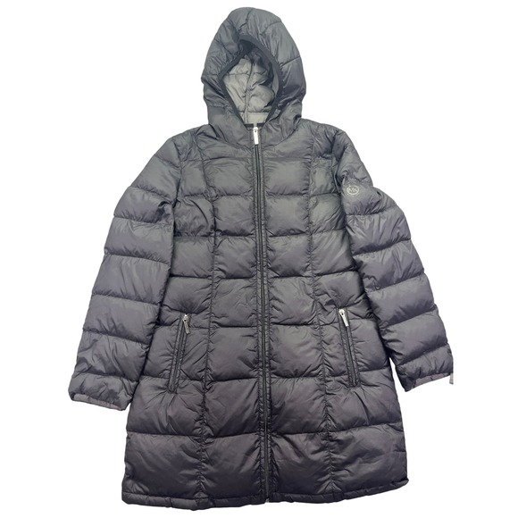 Michael Kors Packable Down Puffer Coat Hooded‎ Lightweight Jacket PS Boho Grunge - Picture 1 of 9